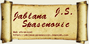 Jablana Spasenović vizit kartica